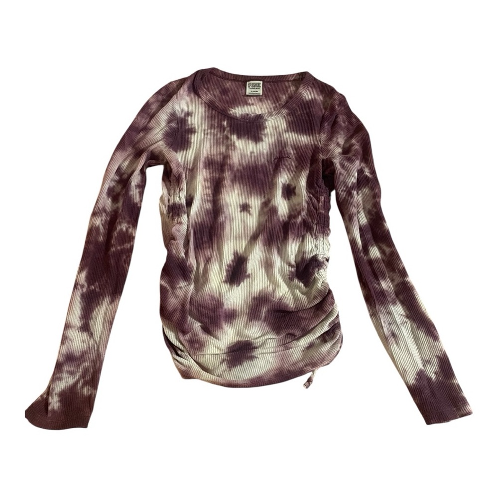 PINK Victoria's Secret Purple Tie-Dye Long Sleeve Tee